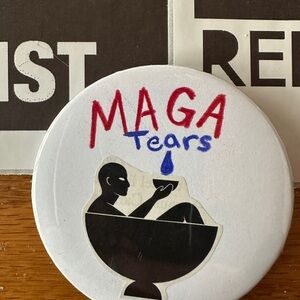 MAGA Tears pin back button